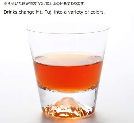 זכוכית טאג 'ימה [עם תעודה] זכוכית פוג 'י טג' 15-015-ר סלעים זכוכית יפנית מלאכת יד מסורתית אדו קיריקו